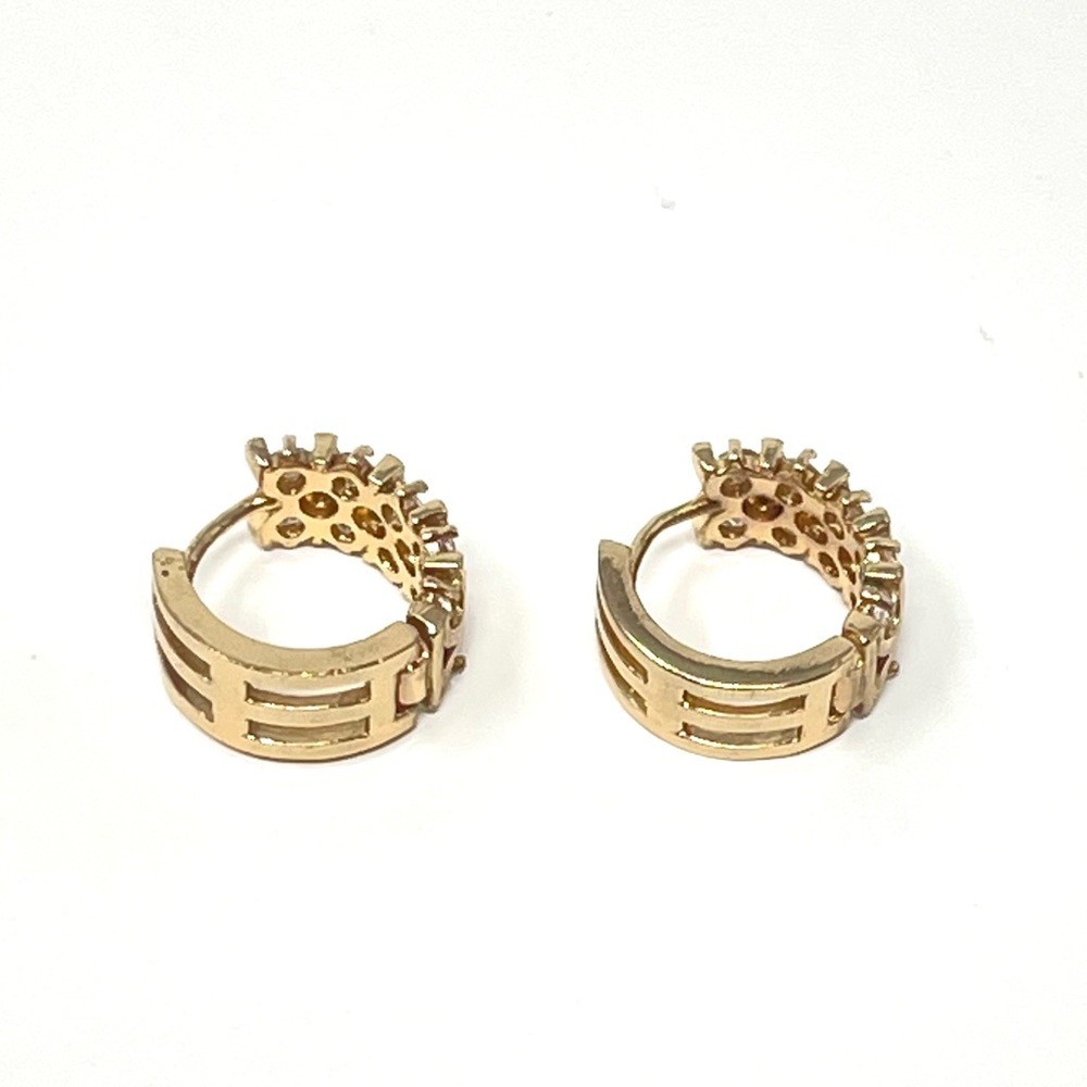 New Anthropologie Crystal Hoop Earrings - Picture 3 of 4